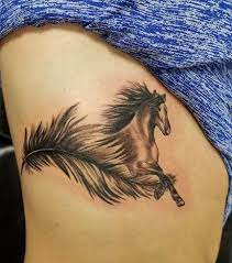 Maybe you would like to learn more about one of these? Top 15 Fabulous Horse Tattoo Designs With Meanings Feather Tattoos Horse Tattoo Design Feather Tattoo Design
