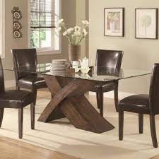 Wood Base Glass Top Dining Table Ideas On Foter Glass Dining Room Table Glass Top Dining Table Dining Room Sets