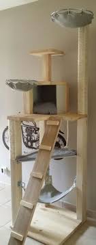 Arbre A Chat En Bois Massif De 6 Etages Arbre A Chat En Bois Chat Grimpeur Arbres A Chat Maison