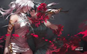 Tons of awesome dark anime wallpapers to download for free. 4500533 Red White Sword Black Dark Anime Girls Blades Women Anime Wallpaper Mocah Org