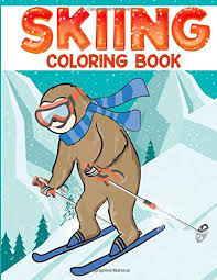 Learning downhill skiing coloring page to color, print and download for free along with bunch of favorite skiing coloring page for kids. Skiing Coloring Book 50 Filled Coloring Images Of Cute Animals Funny Character Doing Winter Sports Cold Season Skiing Coloring Book For Adults And Coloring Book Winter Sports Coloring Book Publication