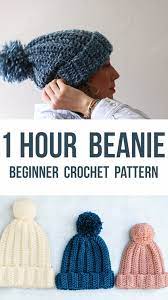 This Slightly Slouchy Crochet Hat Pattern From Make Do Crew Is Perfect For Beginners Whether Its Chr In 2020 Crochet Hats Easy Crochet Hat Patterns Easy Crochet Hat