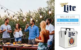 Последние твиты от miller lite (@millerlite). Miller Lite Retro Ice Chest Cooler With Bottle Opener 13l