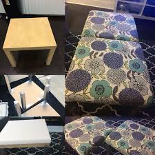 Ottomans From Ikea Lack Side Tables Diy Craftymccrafterson Ikea Lack Table Ikea Lack Coffee Table Ikea Lack