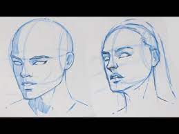 How To Draw The Human Head 3 4 View Tutorial 1 4 Youtube 3 4 View Face Drawing Guy Drawing Face 3 4 View