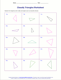 Homeschoolmath.net is a comprehensive math resource site for homeschooling parents, parents, and teachers that includes free math worksheets, lessons, online math games lists, ebooks, a curriculum. Worksheets For Classifying Triangles By Sides Angles Or Both