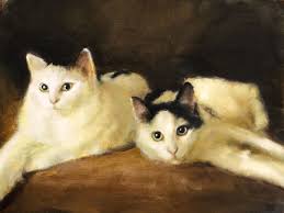White Cat Painting By Sarahhallidayart In 2020 Cat Painting Custom Dog Portraits Dog Paintings