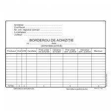 Documente justificative de înregistrare în contabilitate a valorii bunurilor cumpărate; Borderou De Achizitii A5 F