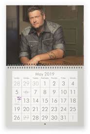 Blake Shelton 2019 Wall Calendar Sale Wall Calendar Calendar 2019 Calendar