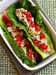 Low Carb Tuna Salad Lettuce Wraps With Capers And Tomatoes Recipe No Heat Lunch