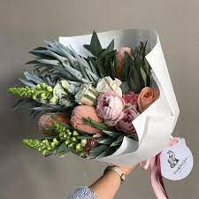 Blush Banksia Bouquet Weddingflowers Dried Flower Bouquet Flower Bouquet Wedding Flower Arrangements