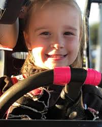 Haley is enjoying the indoor race season. Hanging out with her favorite  indoor racer. Jesse Maurer!