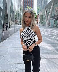 Now available for personal appearances. Freedomroo Molly Mae Hague Poses In Zebra Print Halterneck Top Australiannewsreview