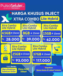Check spelling or type a new query. Pulsa Seluler Promo Xl Data Xtra Combo Lite Penting Di Baca Untuk Pembelian Paket Xl Xtra Combo Lite Inject Ini Hanya Bisa Digunakan Di Nomor Perdana Kartu Wl Hybrid Dan Hotroad