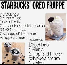 Starbucks Oreo Frappe Starbucks Drinks Recipes Starbucks Recipes Frappe Recipe