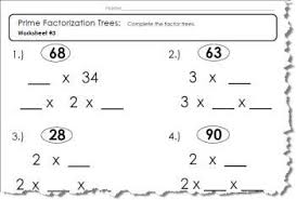 5 Prime Factor Tree Worksheets Factor Trees Prime Factorization Worksheets