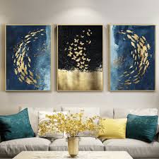 Golden Fish Canvas In 2021 Butterfly Wall Art Canvas Wall Art Abstract Canvas Painting