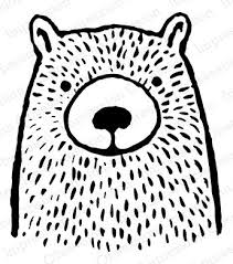 Impression Obsession Cling Stamp Big Bear D15152 In 2021 Bear Sketch Cute Bear Drawings Sharpie Drawings