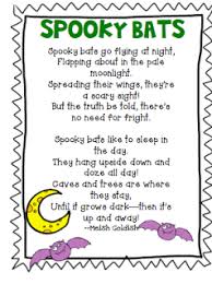 Spooky Bats Poem Bat Poems Poetry For Kids First Grade Poems