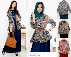 Baju Muslim Remaja Modern Amalia Batik S430 Kaoskeren Net Baju Muslim Model Batik