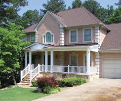 New Front Porch On Stucco Home Atlanta Area This Project Was Designed And Built By Georgia Front Porch Stucco Homes House Front Porch Ranch House Plans