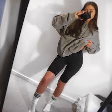 Black Biker Shorts Outfit Pinterest 