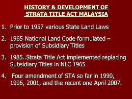 It includes the procedure for the application of subdivision the strata titles act comes into force on the 1st june 1985. New Trend In Urban Planning And Development Landed Strata Development And Amendment To Strata Title Act 30th Oct Ppt Download