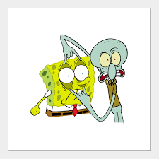 Sold and shipped by obedding.com. Squidward And Spongebob Spongebob Squarepants Posters And Art Prints Teepublic Uk