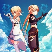 If there is anything you would like me to draw for you, send me an email about it!! Artstation Aether And Lumine Genshin Impact Fanart Sunnouk Sunnouk