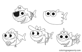 Each printable highlights a word that starts. Baby Shark Familys Halloween Coloring Pages Baby Shark Coloring Pages Coloring Pages For Kids And Adults