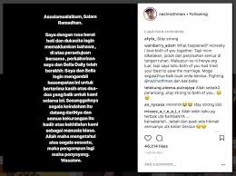 Bella dally belum sedia dedah status dengan nazim othman. Nazim Othman Bella Dally Sah Cerai