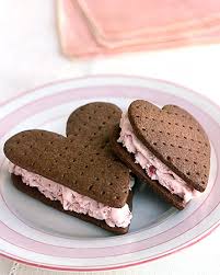Heart Ice Cream Sandwiches By Martha Stewart Ice Cream Sandwiches Recipe Strawberry Ice Cream Sandwich Valentines Day Desserts