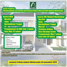 Informasi lowongan kerja bumn juni 2021, lowongan kerja cpns 2021, bank, pegadaian, pertamina, bpjs, kesehatan, smp, sma, smk, d3 lowongankerja15.com, lowongan kerja petugas pelayanan terpadu satu pintu kejaksaan negeri tingkat sma juni 2021 fokuslah pada. Lowongan Kerja Azwa Property Di Solo Info Loker Solo