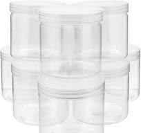 8 Pack Clear 340ml Plastic Jars with Lids, Slime Containers ...