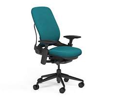 steelcase leap desk task chair in buzz2 5g61 cyan fabric 4 way highly adjustable arms black frame and ba dining room chair cushions chair cheap desk chairs