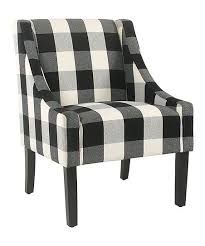 Black And White Plaid Accent Chairs Homepop Black White Plaid Swoop Arm Accent Chair Zulily Accent Chairs Chair Furniture