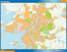 Mapa szwecja wraz ze spisem ulic i punktów użyteczności publicznej (poi). Goteborg Mapa Szwecja Mapy Scienne