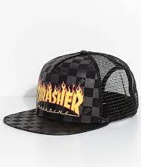 Vans X Thrasher Black Snapback Hat Zumiez Black Snapback Hats Black Snapback Snapback Hats