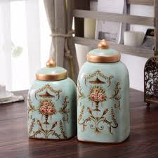 Get the best deals on gold kitchen canisters & jars when you shop the largest online selection at ebay.com. Luxury Farmhouse Vintage Ceramic Kitchen Storage Canister Hand Painted Floral Pattern With Decorative Lid In Light Green Antique Gold Set Of 2 Farmhouse Vintage Ceramic Kitchen Storage Canister Hand Painted Floral Pattern