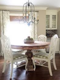 Breakfast Room Dining Built In Bar Round Pedestal Table With Vintage Chairs Farmhouse Chandeli Farmhouse Dining Small Dining Room Table Dining Room Small