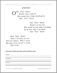 Whose Poem Worksheet For Kids Student Handouts Worksheets For Kids Kids Poems Poems