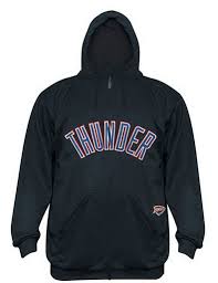 Details About Oklahoma City Thunder Hoodie Youth Xl Therma Base Full Zip Delay Majestic Nba