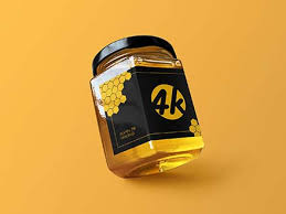 Download Free Hexagon Honey Jar Mockup Psd