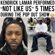 KendrickLamar hat "Not Like Us" 5x während der Pop Out Show gespielt 😳🔥  Hat Kendrick den Song des Jahres gedropft!? ️