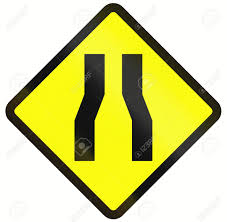 On the road ahead or the road behind. Indonesian Road Warning Sign One Lane Road Narrow Road Ahead Stock Photo Picture And Royalty Free Image Image 41060568