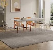 Slate Acrylic Transparent Suspended Telescopic Dining Table