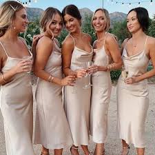 Bridesmaid Dresses Colors And Combinations In 2020 Beach Bridesmaid Dresses Tea Length Bridesmaid Dresses Silk Bridesmaid Dresses