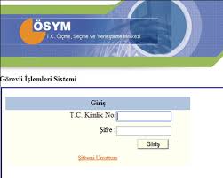 Click the world icon to change language. Gis Osym Gov Tr Gorevli Islemleri Takvim Egitim