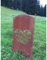 Entdecken sie zäune für den sichtschutz im garten! Metall Sichtschutz Rostig Mit Traumherz Motiv 70cm X 140 Cm