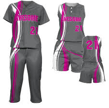 Team uniforms and custom sports jerseys for baseball, softball, hockey, football, basketball and soccer. Custom Softball Uniforms By Prosphere Sublimated Duel Carbs